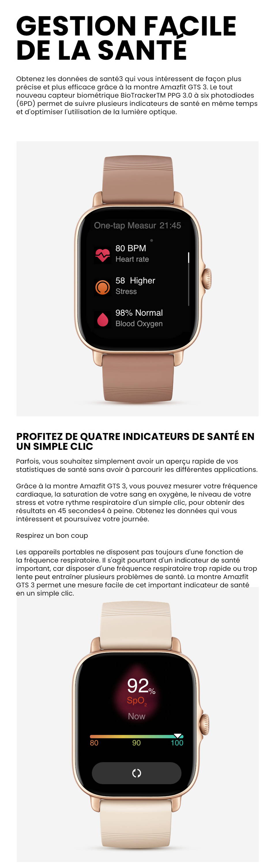 Amazfit new arrivals gts français